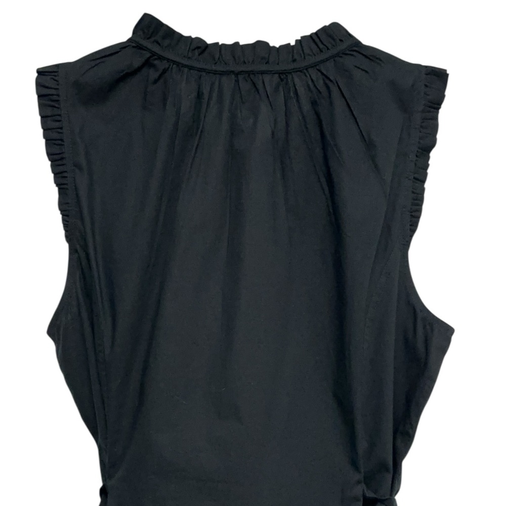 NEW‎ J. CREW Factory Ruffle tie-neck mini dress cap sleeve in black size 14 - Picture 5 of 7